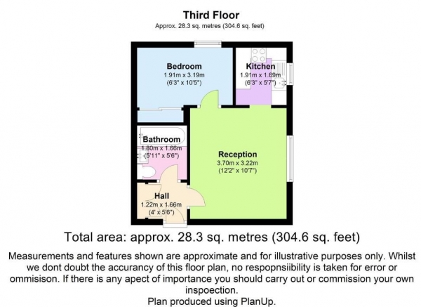 Floor Plan for 1 Bedroom Flat to Rent in STUNNING ONE BED, EXCELLENT VALUE FOR MONEY, SE8, 5BA - £323 pw | £1400 pcm