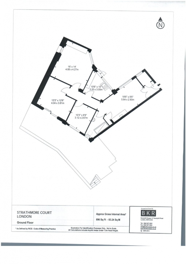 Floor Plan Image for 2 Bedroom Flat to Rent in Regents Park