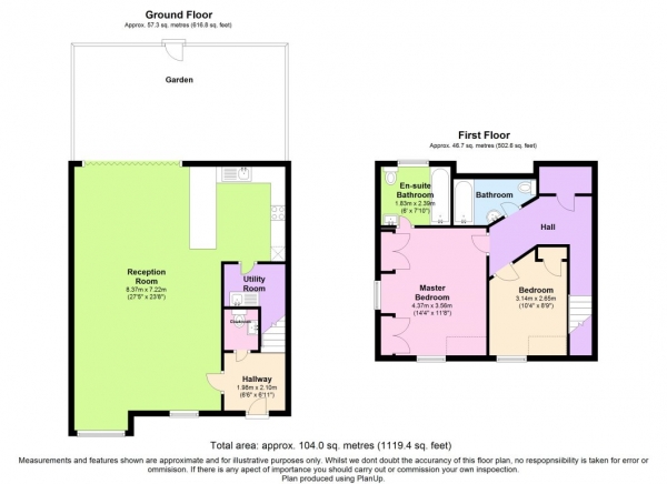 Floor Plan Image for 2 Bedroom Detached House to Rent in Newly Built Detached House in Gated Development