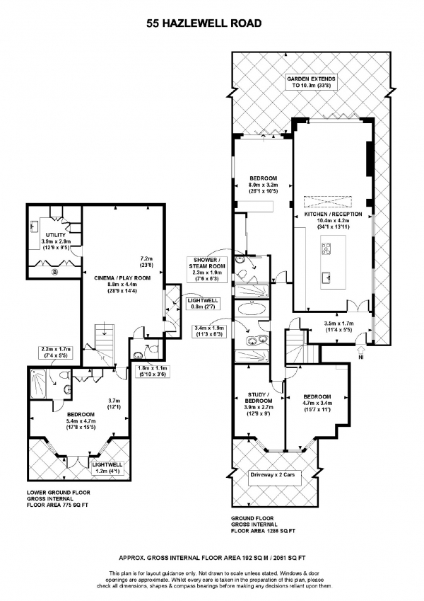 Floor Plan Image for 4 Bedroom Flat for Sale in Hazlewell Road, London