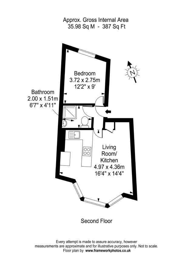 Floor Plan Image for 1 Bedroom Flat for Sale in Upper Richmond Road, London