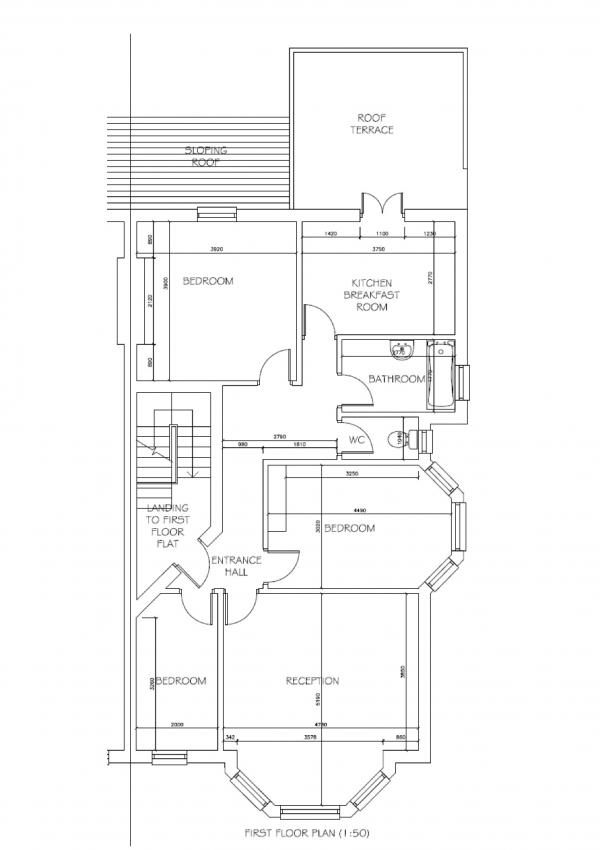 Floor Plan Image for 3 Bedroom Flat to Rent in Dealtry Road, London