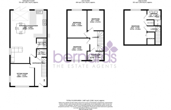 Floor Plan for 4 Bedroom Detached House for Sale in Drayton Lane, Drayton, PO6, 1HG - Offers in Excess of &pound500,000