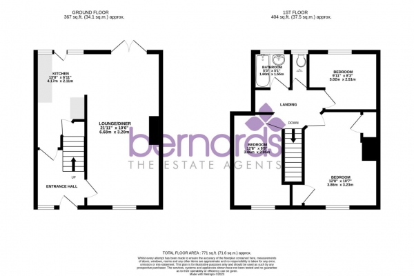 Floor Plan Image for 3 Bedroom Terraced House to Rent in Crookham Close, Havant