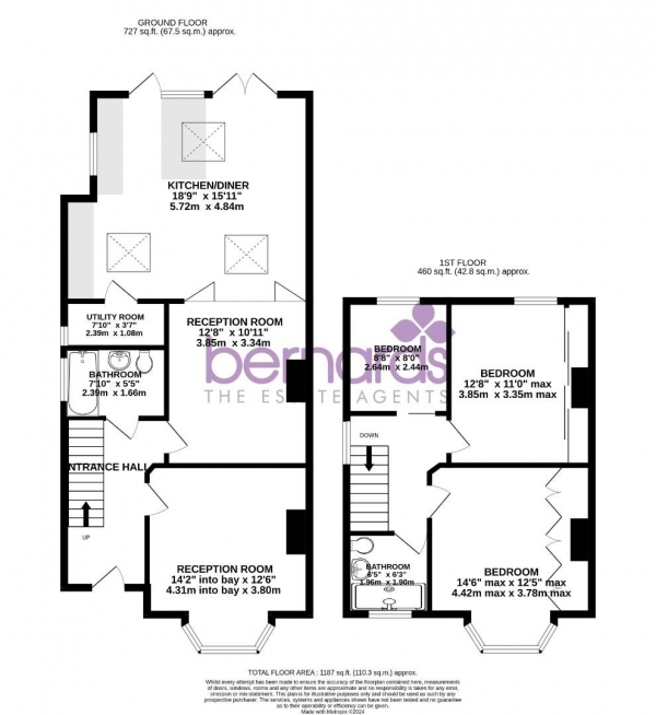 Floor Plan Image for 3 Bedroom Semi-Detached House for Sale in Stakes Hill Road, Waterlooville