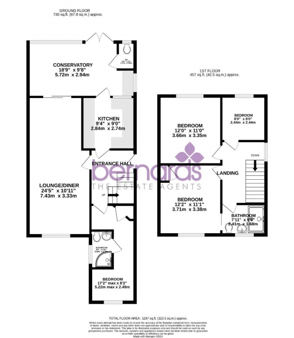 Floor Plan Image for 4 Bedroom Semi-Detached House for Sale in Kingscote Road, Cowplain, Waterlooville