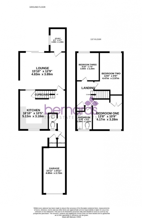 Floor Plan Image for 3 Bedroom End of Terrace House for Sale in Fulmer Walk, Waterlooville