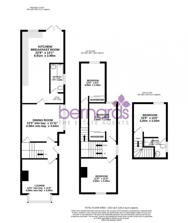 Floor Plan Image for 4 Bedroom Semi-Detached House for Sale in Muriel Road, Waterlooville