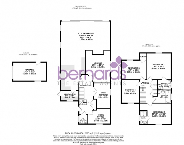 Floor Plan Image for 4 Bedroom Detached House for Sale in New Road, Lovedean, Waterlooville