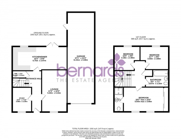 Floor Plan Image for 3 Bedroom Semi-Detached House for Sale in Laxton Leaze, Waterlooville