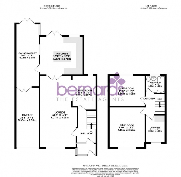 Floor Plan Image for 3 Bedroom Semi-Detached House for Sale in Greenfield Crescent, Waterlooville