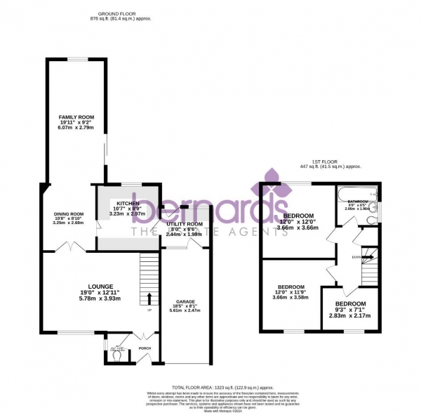 Floor Plan Image for 3 Bedroom Link Detached House for Sale in Three Acres, Denmead, Waterlooville