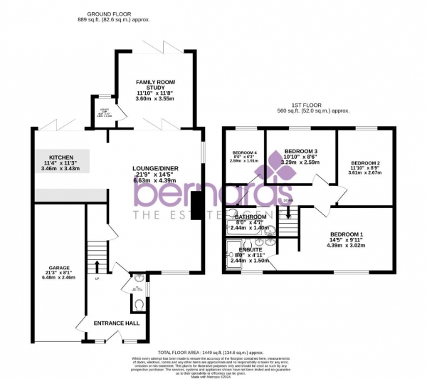 Floor Plan Image for 4 Bedroom Detached House for Sale in Hazleton Way, Waterlooville