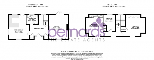 Floor Plan Image for 3 Bedroom Detached House to Rent in Keydell Avenue, Horndean