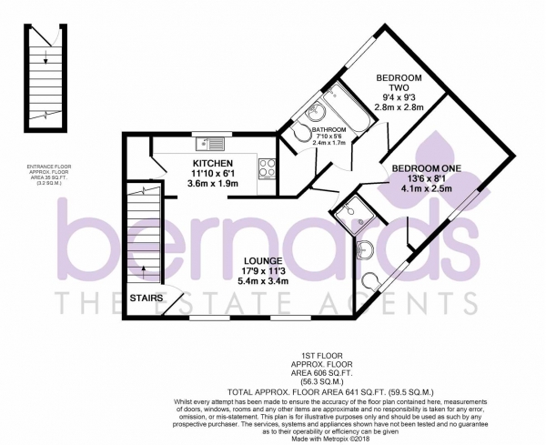 Floor Plan Image for 2 Bedroom Flat for Sale in Mouliere Court, Denmead