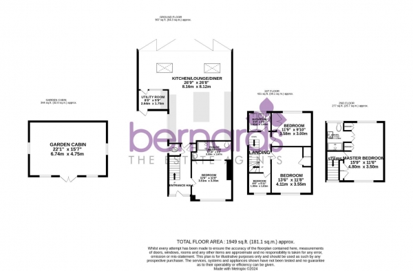 Floor Plan Image for 5 Bedroom Semi-Detached House for Sale in Greenfield Crescent, Waterlooville