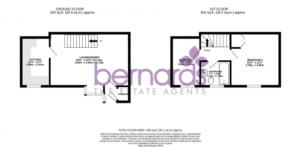 Floor Plan Image for 2 Bedroom Semi-Detached House for Sale in Starina Gardens, Waterlooville