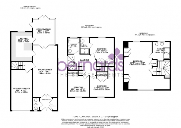 Floor Plan Image for 4 Bedroom Detached House for Sale in Parkside Close, Waterlooville