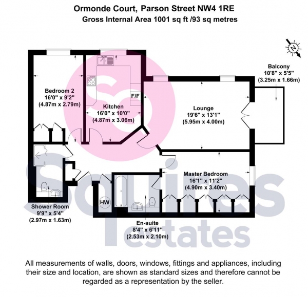 Floor Plan Image for 2 Bedroom Flat for Sale in Parson Street, Hendon, London