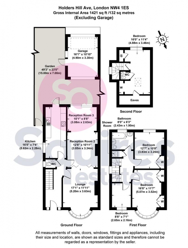 Floor Plan Image for 4 Bedroom Semi-Detached House for Sale in Holders Hill Avenue, Hendon, London