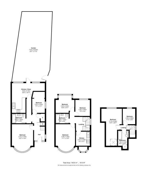 Floor Plan Image for 6 Bedroom Semi-Detached House for Sale in Hall Lane, London