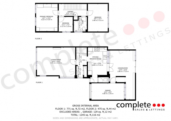 Floor Plan Image for 3 Bedroom Semi-Detached House for Sale in Valley Road, Lillington, Leamington Spa