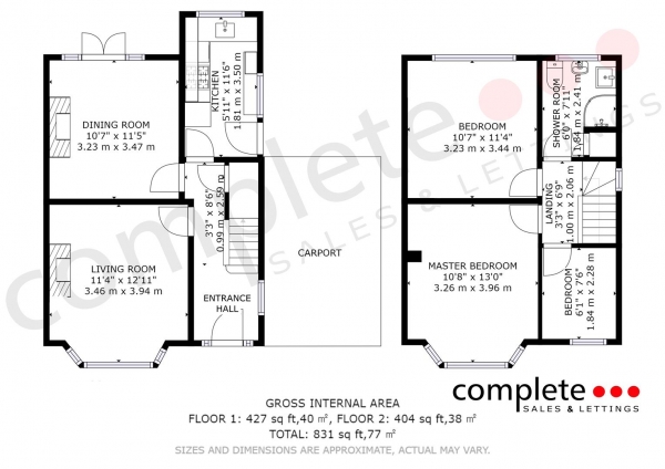 Floor Plan Image for 3 Bedroom Semi-Detached House for Sale in Keith Road, Lillington, Leamington Spa