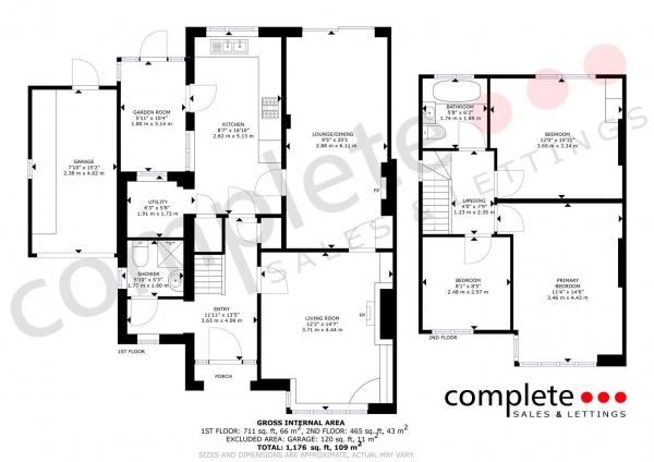 Floor Plan Image for 3 Bedroom Semi-Detached House for Sale in St. Catherines Crescent, Whitnash, Leamington Spa