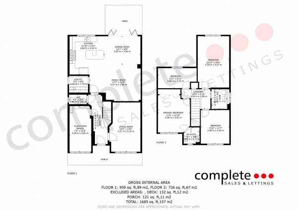 Floor Plan for 4 Bedroom Detached House for Sale in Cleopatra Grove, Warwick Gates, Warwick, CV34, 6GQ - Offers Over &pound525,000