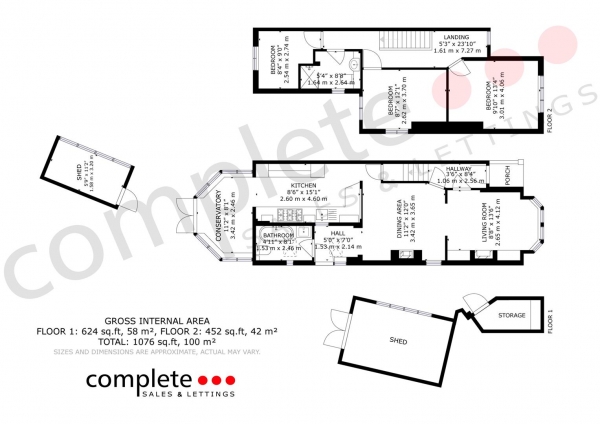 Floor Plan for 3 Bedroom Semi-Detached House for Sale in Warwick Road, Leek Wootton, Warwick, CV35, 7QY - Offers Over &pound465,000