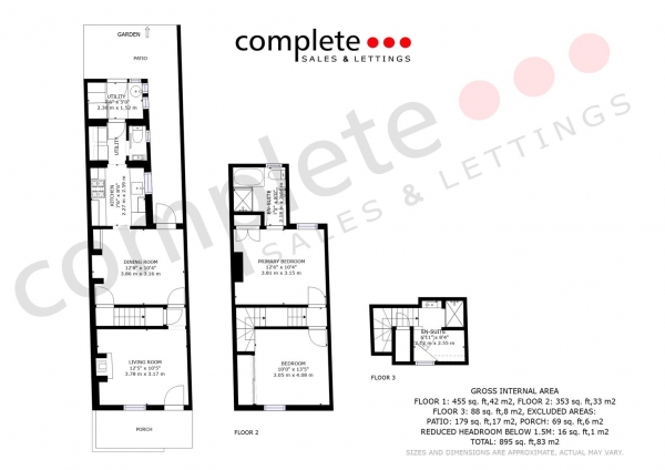 Floor Plan Image for 2 Bedroom Terraced House for Sale in High View Road, Leamington Spa