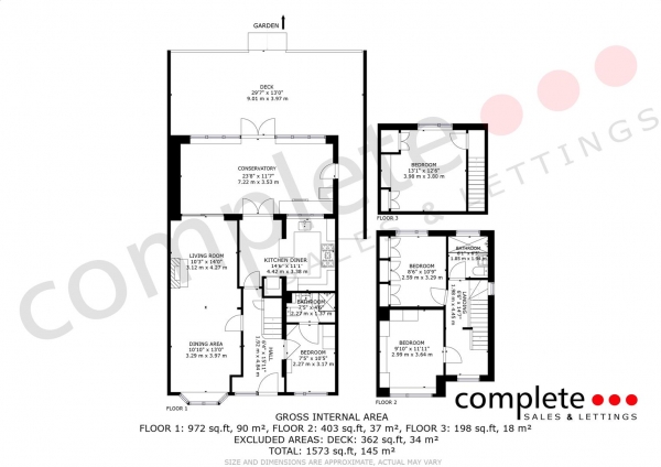 Floor Plan Image for 4 Bedroom Semi-Detached House for Sale in Chandlers Road, Whitnash, Leamington Spa