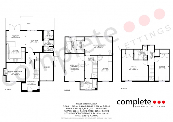 Floor Plan Image for 4 Bedroom Detached House for Sale in Juliet Drive, Heathcote, Warwick