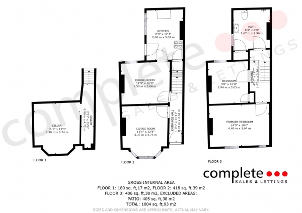 Floor Plan Image for 2 Bedroom End of Terrace House for Sale in Victoria Road, Leamington Spa