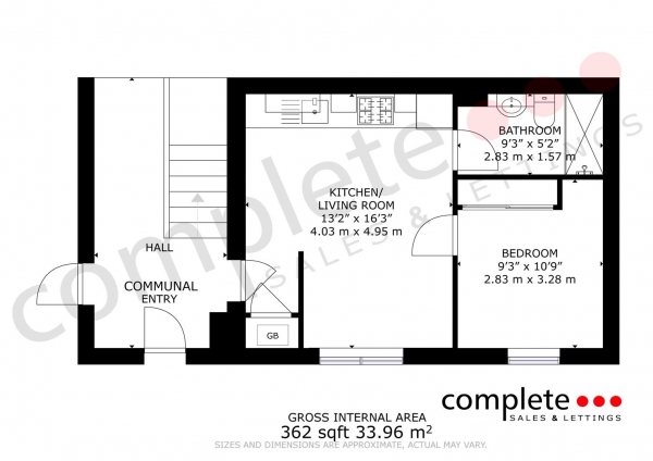 Floor Plan Image for 1 Bedroom Apartment for Sale in Marston Croft, Southam