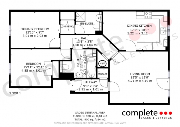 Floor Plan Image for 2 Bedroom Apartment for Sale in Linen Street, Warwick