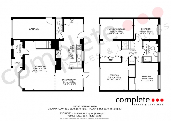 Floor Plan Image for 4 Bedroom Detached House for Sale in Congreve Close, Warwick