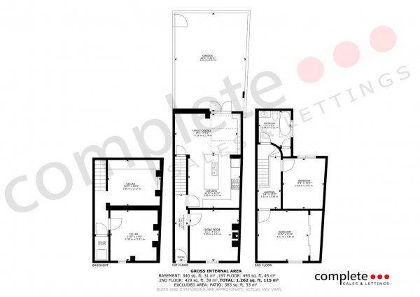 Floor Plan for 2 Bedroom Terraced House for Sale in Lower Leam Street, Leamington Spa, CV31, 1DJ - Offers Over &pound465,000