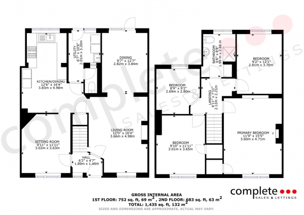 Floor Plan Image for 4 Bedroom End of Terrace House for Sale in Leicester Street, Leamington Spa