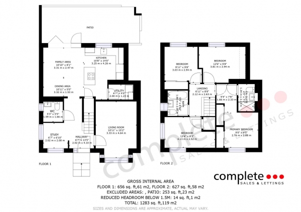 Floor Plan for 4 Bedroom Detached House for Sale in Conrad Lewis Way, Warwick, CV34, 8AN - Offers Over &pound535,000