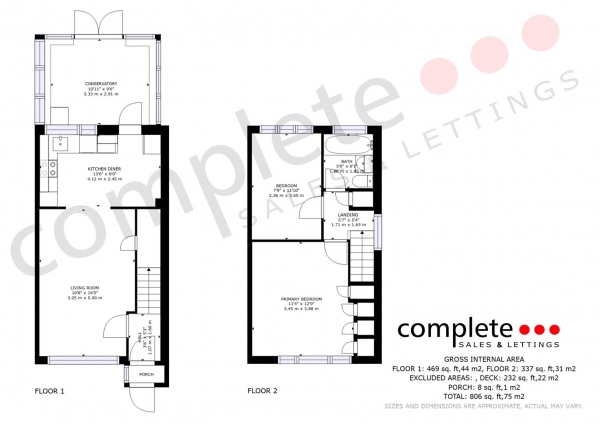 Floor Plan Image for 2 Bedroom End of Terrace House for Sale in Lynton Close, Warwick