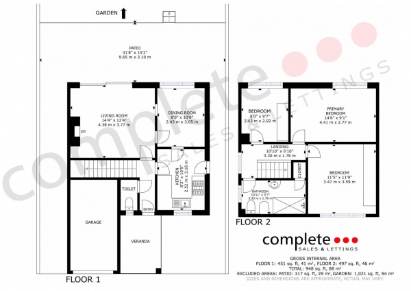 Floor Plan Image for 3 Bedroom Detached House for Sale in Heber Drive, Harbury, Leamington Spa