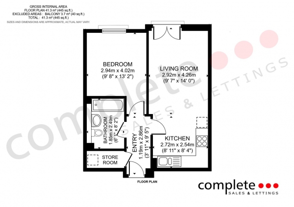 Floor Plan Image for 1 Bedroom Apartment to Rent in 26 Livery Street, Leamington Spa