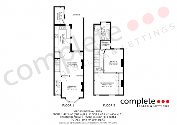 Floor Plan Image for 2 Bedroom Terraced House for Sale in Old Milverton Road, Leamington Spa