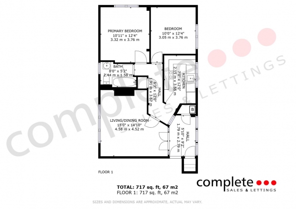 Floor Plan Image for 2 Bedroom Flat for Sale in New Brook Street, Leamington Spa