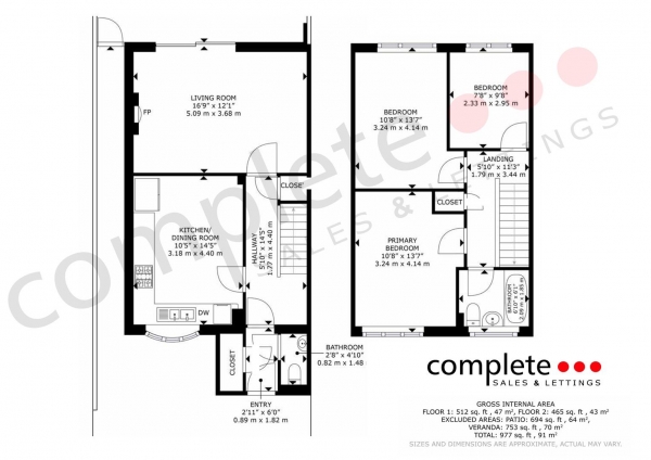 Floor Plan Image for 3 Bedroom End of Terrace House for Sale in Arncliffe Way, Warwick