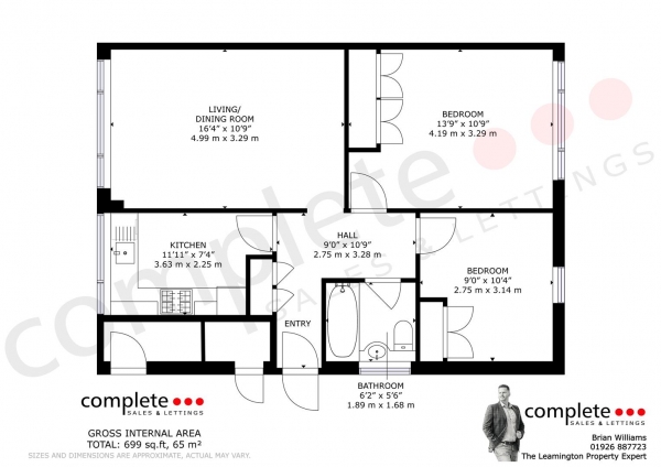 Floor Plan Image for 2 Bedroom Maisonette for Sale in Eastfield Road, Leamington Spa