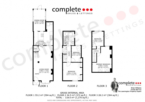 Floor Plan Image for 4 Bedroom Cottage for Sale in Offchurch Road, Leamington Spa