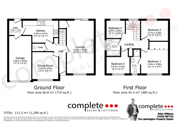 Floor Plan Image for 4 Bedroom Detached House for Sale in Rainsbrook Close, Southam