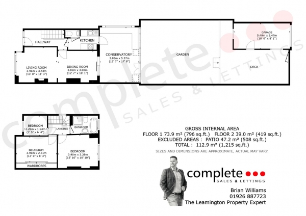 Floor Plan Image for 3 Bedroom Semi-Detached House for Sale in Tachbrook Road, Leamington Spa